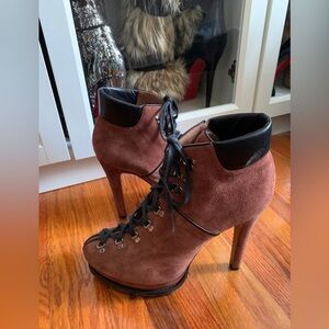 Alaia Suede Hiking Boots Size 40.5